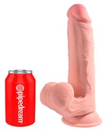 Dildo „Triple Density Cock with Swinging Balls“, hyperrealistisch mit schwingenden Hoden