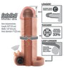 Penishülle „Vibrating Real Feel 1" Extension“, mit Vibration, 14 cm