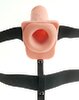 Strap-on „7“ Hollow Rechargeable Strap-on with Balls“, hohl mit Vibration