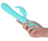 Rabbitvibrator „Lively“ mit stufenloser Vibration und Rotation, Swarovski-Kristall-Button