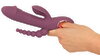 Rabbitvibrator „Slim Triple Plum“ mit Anal-Stimulator