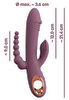 Rabbitvibrator „Slim Triple Plum“ mit Anal-Stimulator