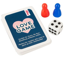 Paarspiel „Love Game“ mit Karten, Würfel, Spielfiguren