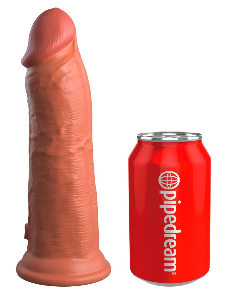 Naturvibrator „8“ Vibrating + Dual Density Silicone Cock“ mit extra starkem Saugfuß