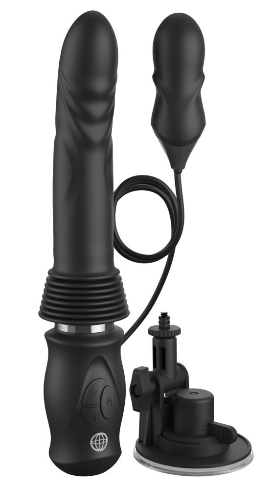 Stoßvibrator „Ultimate Silicone Thruster“ mit abnehmbarem Saugfuß