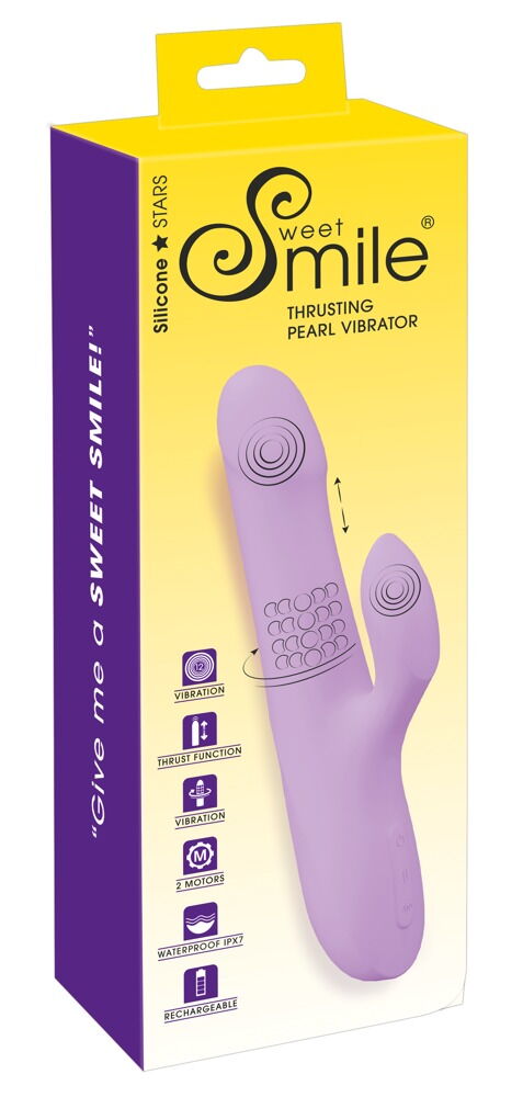 Rabbitvibrator „Thrusting Pearl“ mit Stoßfunktion und Perlen-Rotation