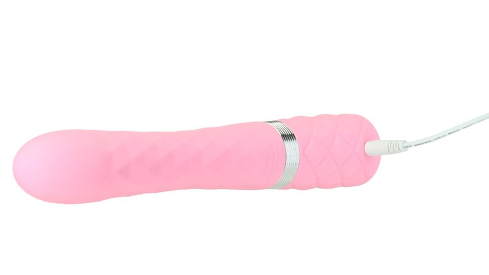 Rabbitvibrator „Lively“ mit stufenloser Vibration und Rotation, Swarovski-Kristall-Button