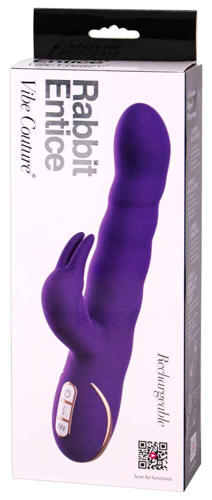 Rabbitvibrator „Entice“ mit pulsierender Wellenmassage im Schaft