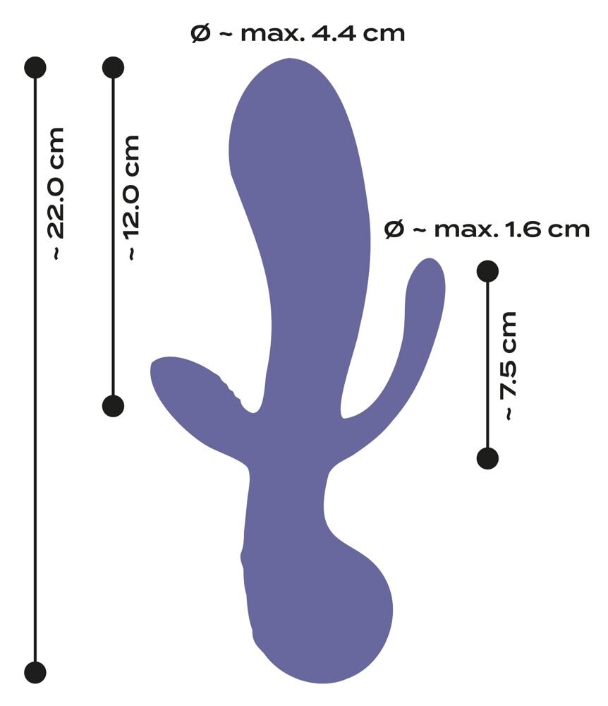 Rabbitvibrator „AWAQ.U Vibrator 1“ mit Analstimulator