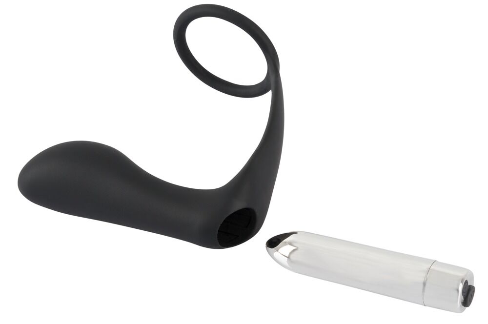 Penisring „Vibrating Ring & Plug“, mit Vibroplug