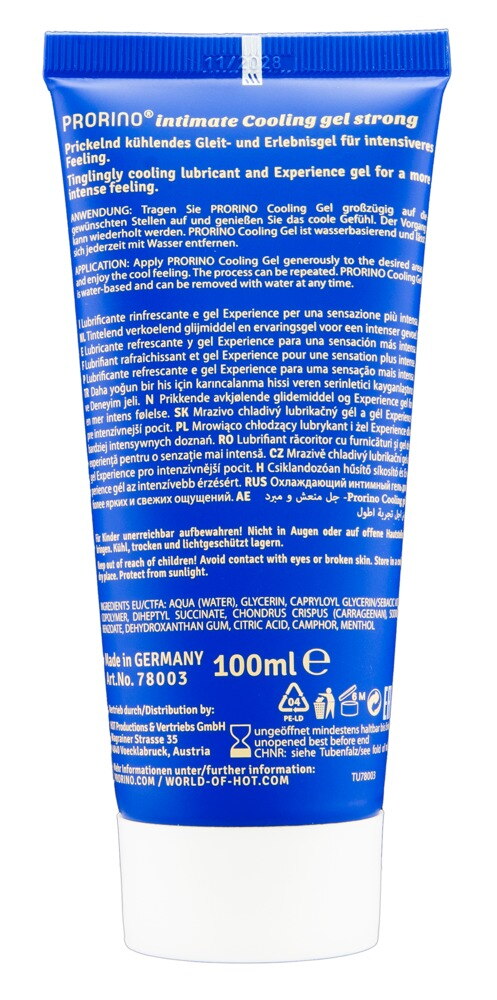 Intimgel „Cooling Gel Strong“ auf Wasserbasis