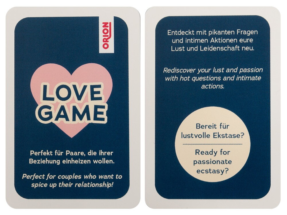 Paarspiel „Love Game“ mit Karten, Würfel, Spielfiguren