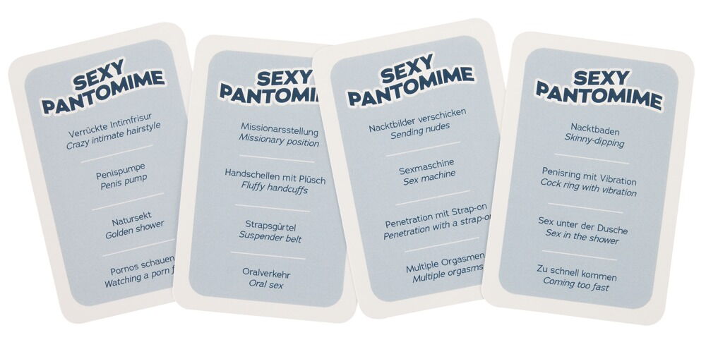 Ratespiel „Sexy Pantomime“ für mind. 2 Spieler:innen