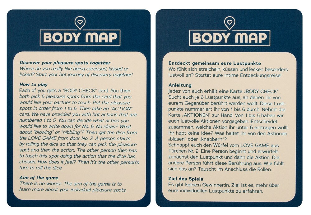 Paarspiel „Body Map“ mit Karten