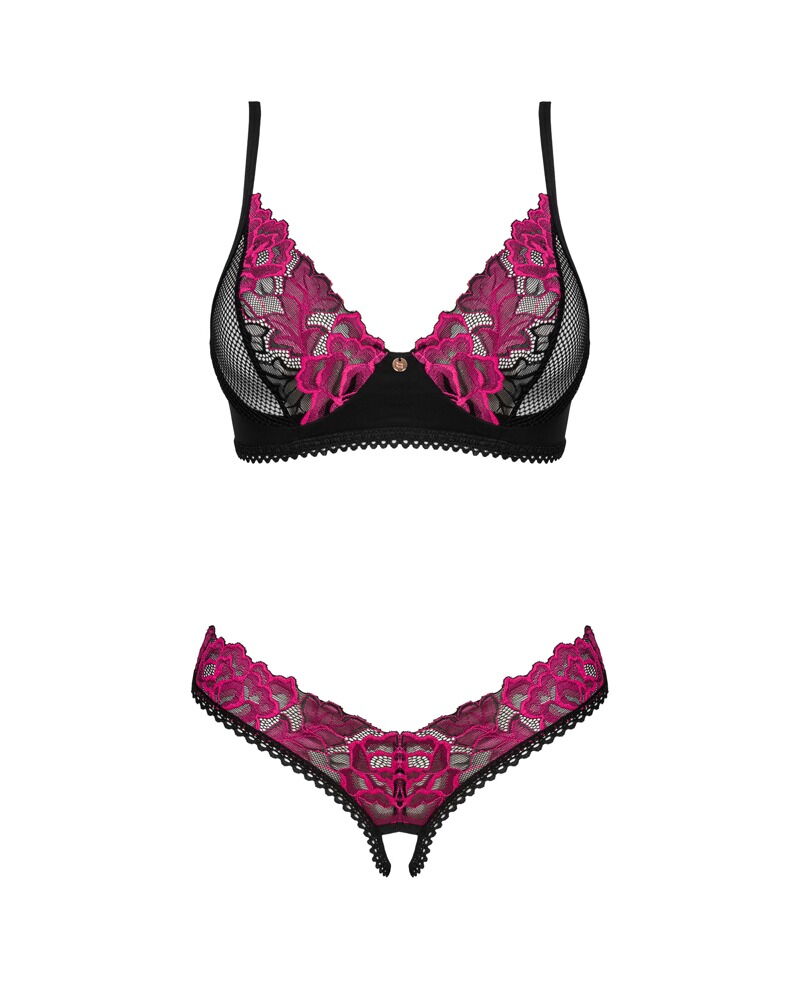 Dessous-Set „Rosenty“ mit Rosenspitze