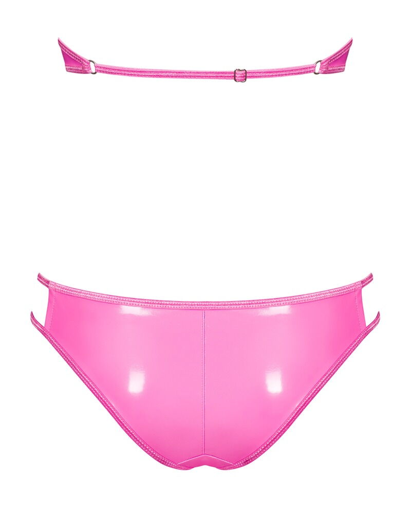 BH plus Slip „Lollypopy“ in Candy-Pink-Latexoptik