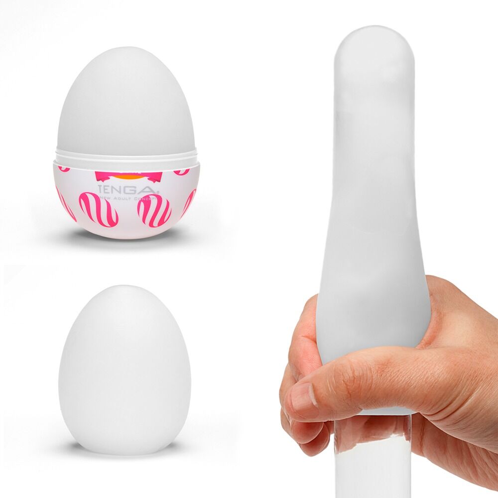 Masturbator „Egg Curl“ mit gerippter Spiralkugel-Stimulationsstruktur