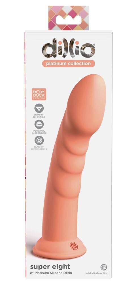 Dildo „Super Eight“ mit Saugfuß, Strap-on kompatibel