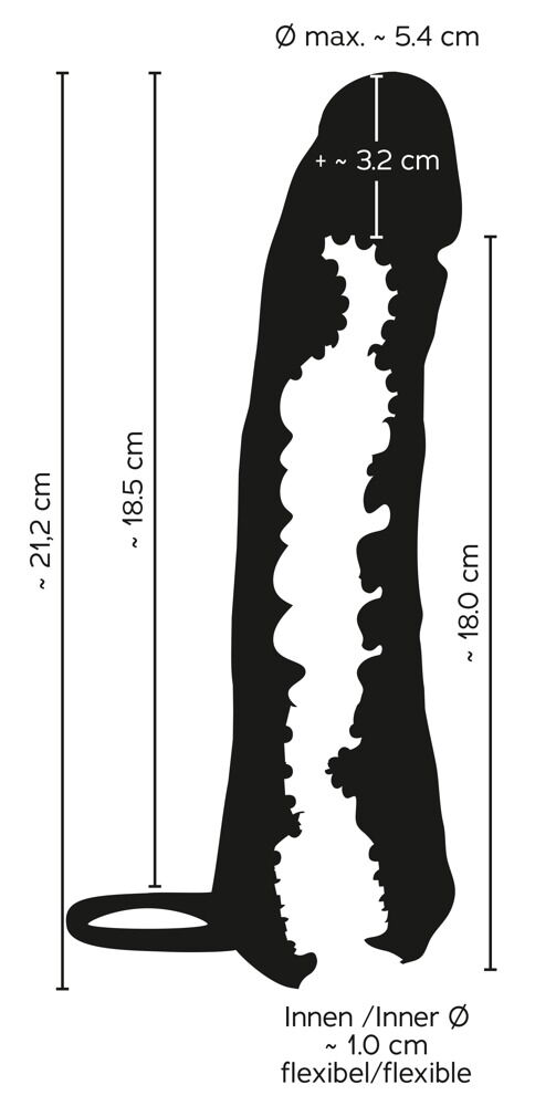 Penissleeve „Extender & Masturbator“ mit Hodenring