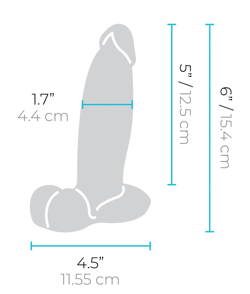 Naturdildo „slipskin girthy“ mit Saugfuß