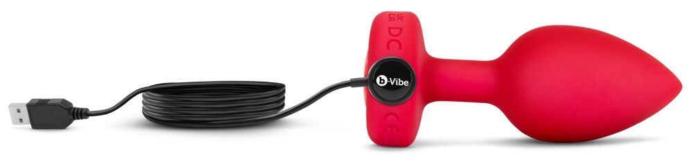 Vibro-Analplug „vibrating heart“ mit funkelndem Herz-Stopper