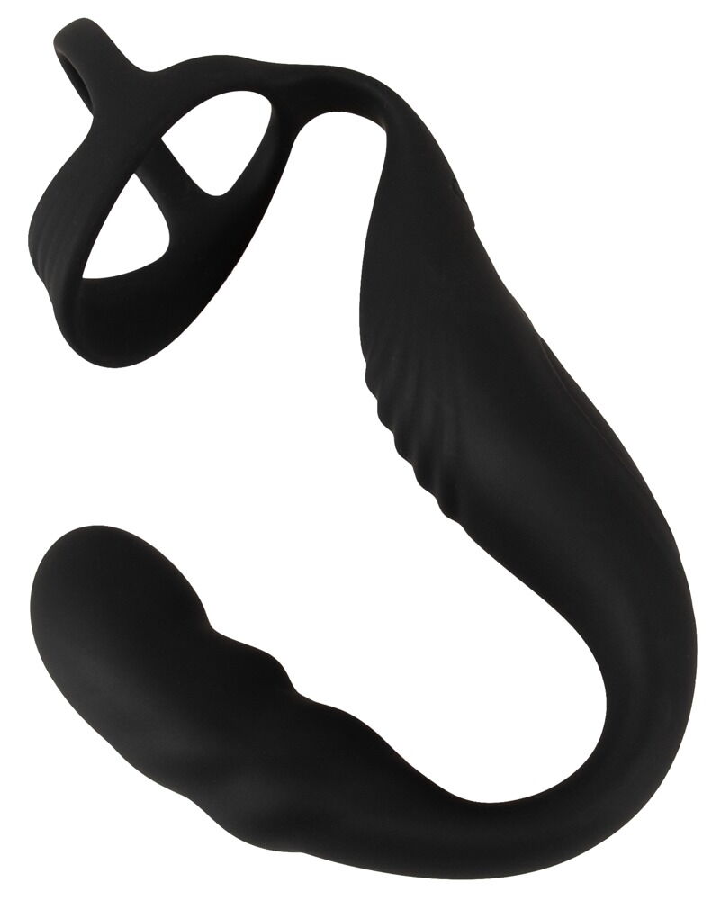 Prostata-Vibrator mit Perineum-Vibrator und Penis-/Hodenring