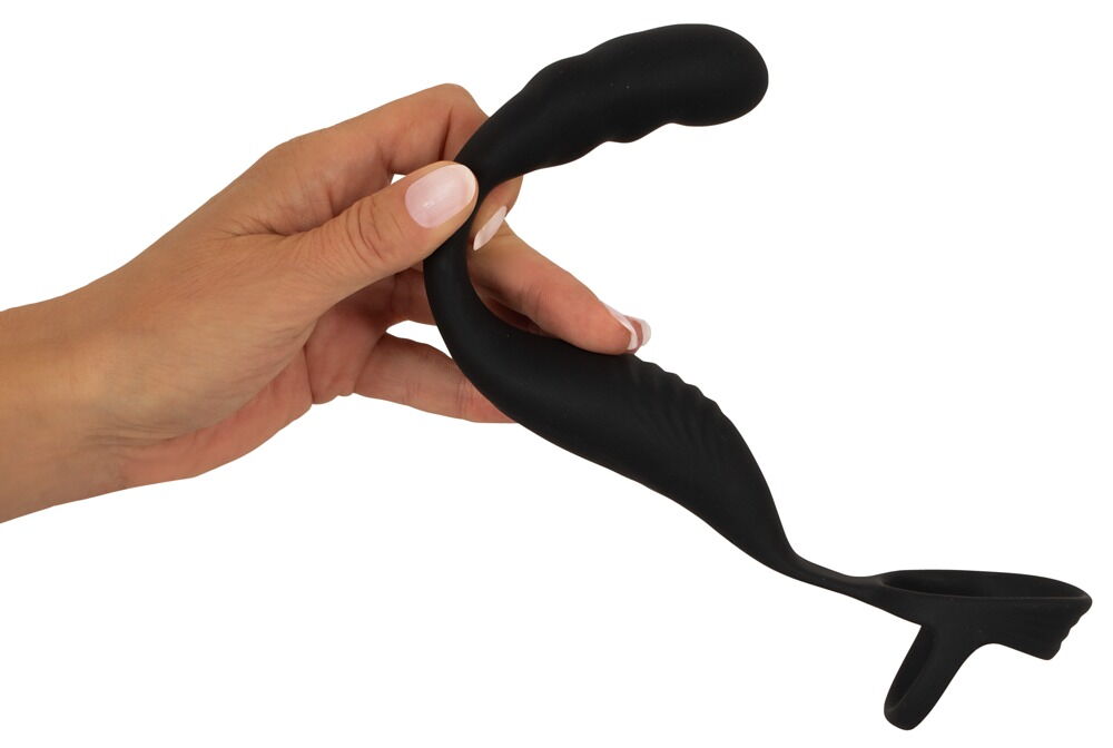 Prostata-Vibrator mit Perineum-Vibrator und Penis-/Hodenring