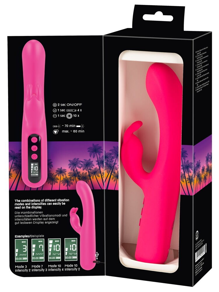 Rabbitvibrator „Pink Sunset“ mit Digital-Display