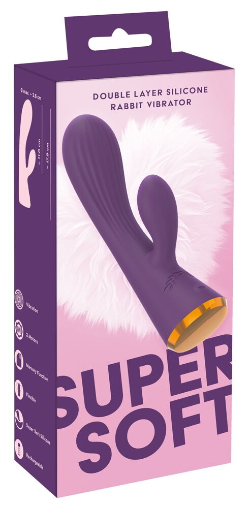 Rabbitvibrator „SUPER SOFT“ aus Double Layer Silikon