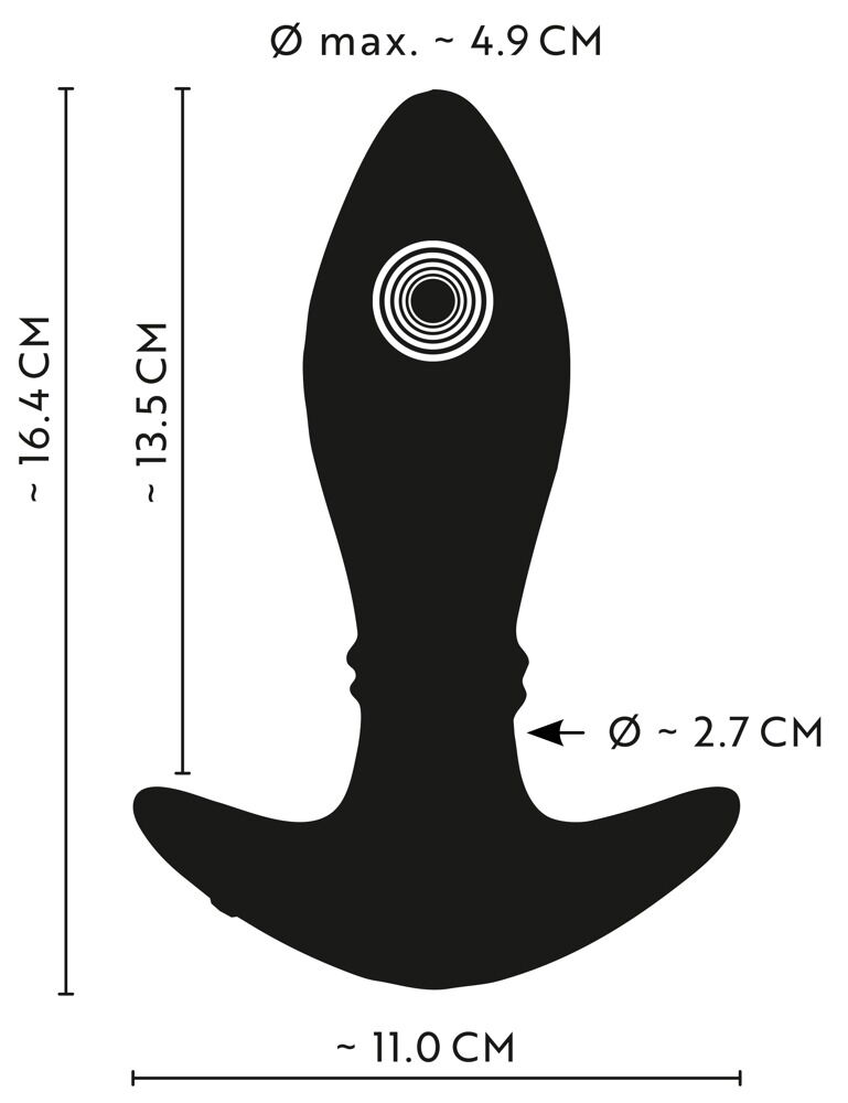 Analplug „Moving Rings" mit Vibration