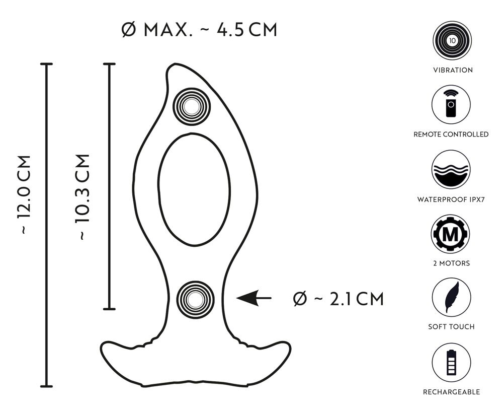 Analvibrator mit Fernbedienung