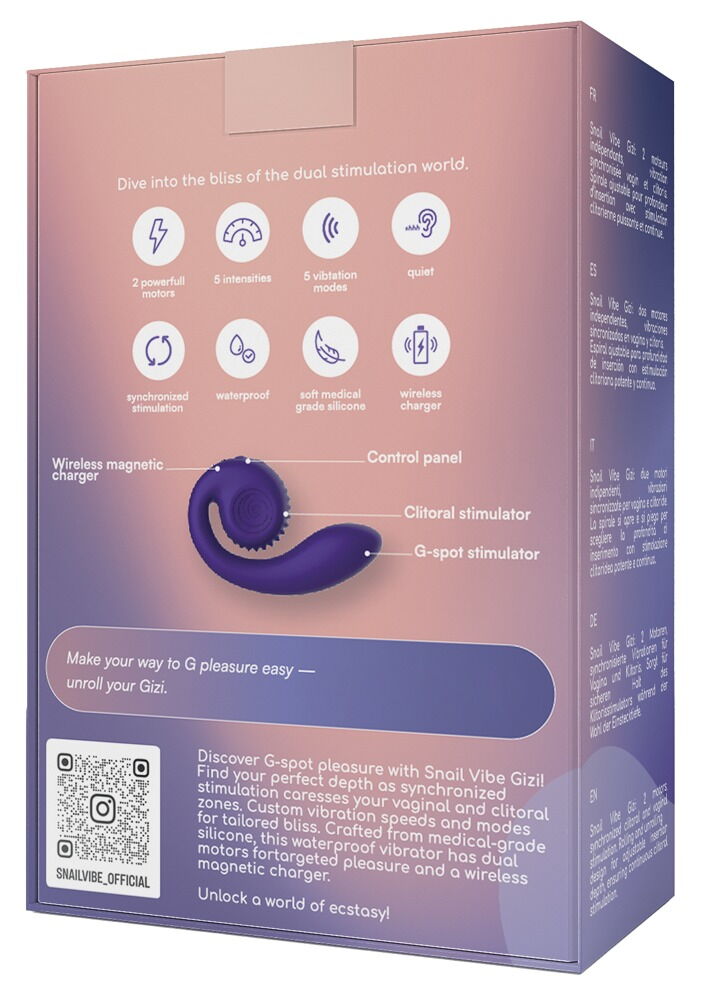 Vibrator „Snail Vibe Gizi“ mit 2 Motoren