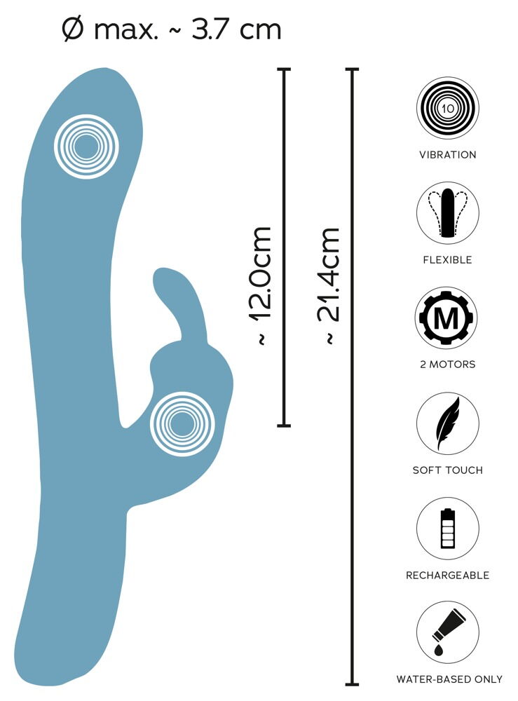 Rabbitvibrator mit 2 Motoren