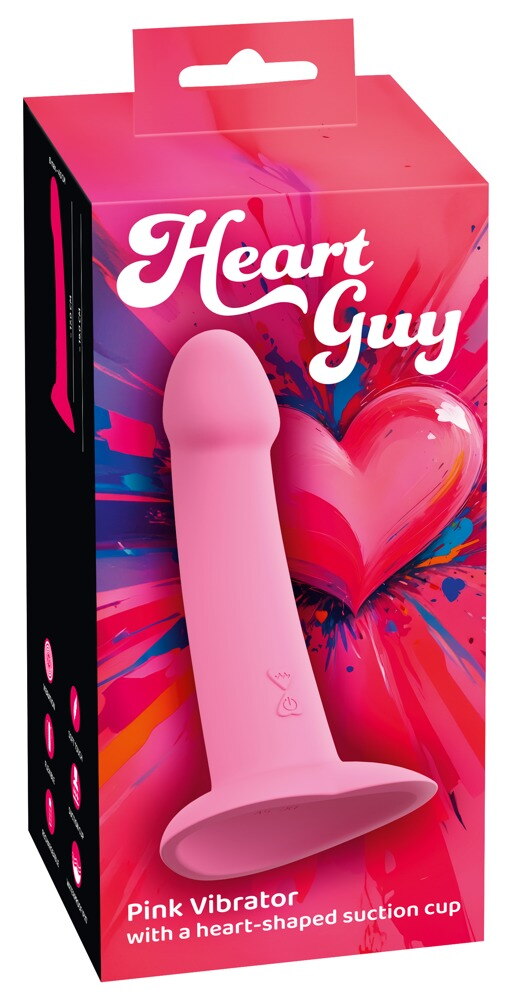 Vibrator „Heart Guy Pink“ mit herzförmigem Saugfuß