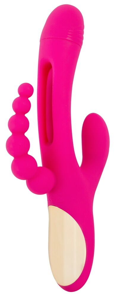 Rabbitvibrator „Triple Vibe With Flicking Tongue“ mit Anal-Stimulator