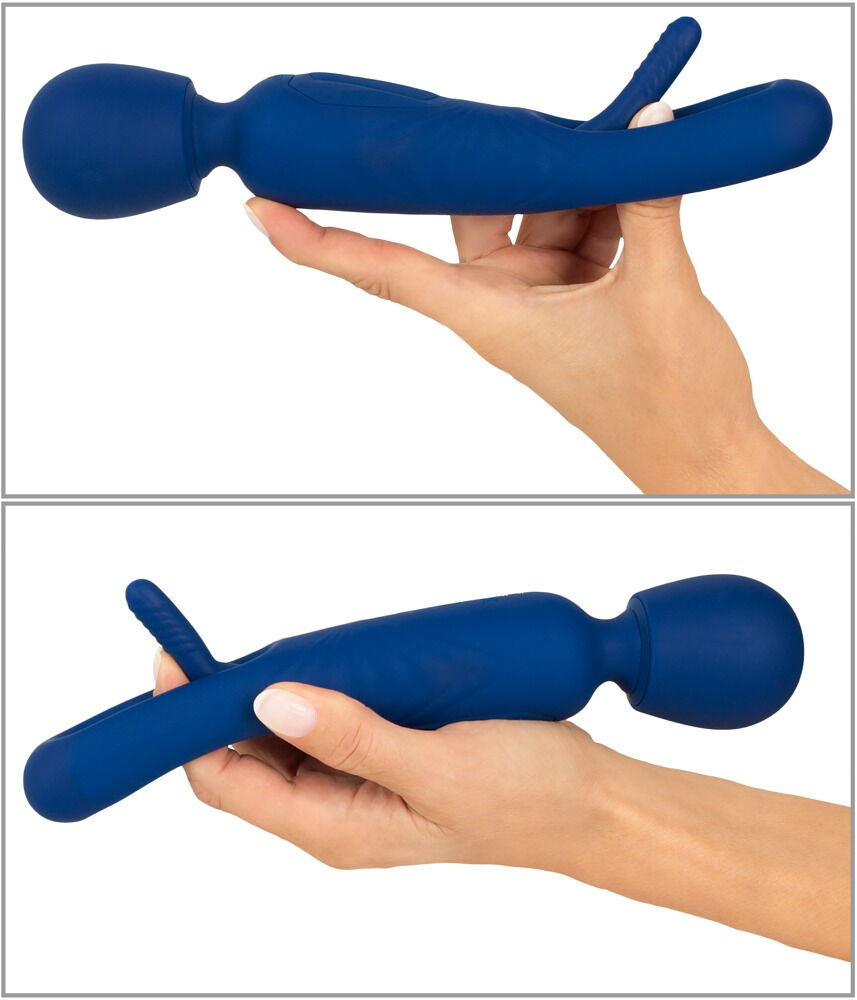 Massagestab „2in1 Wand with Flicking Tongue“, beidseitig verwendbar